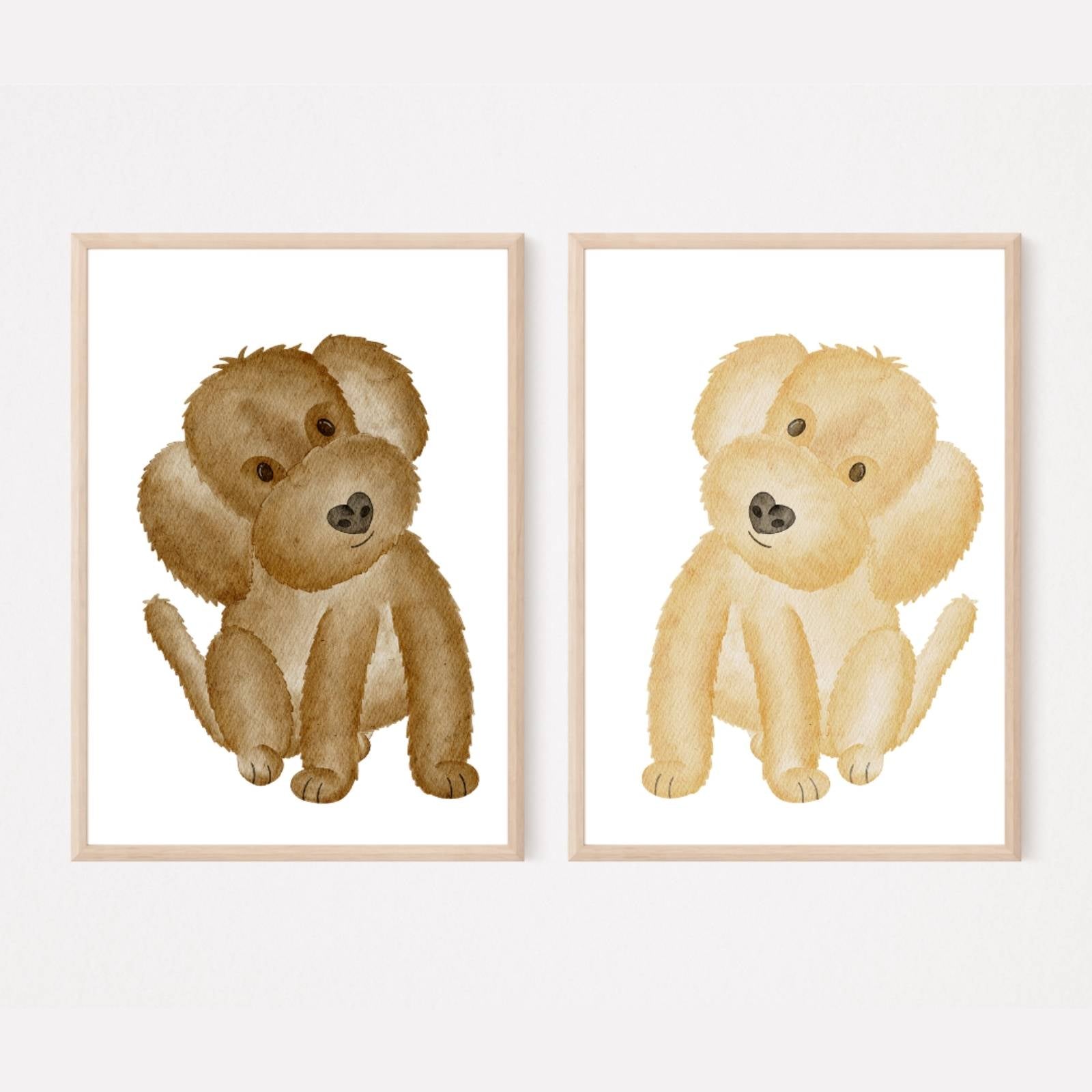 Kinderposter Cockapoo beige