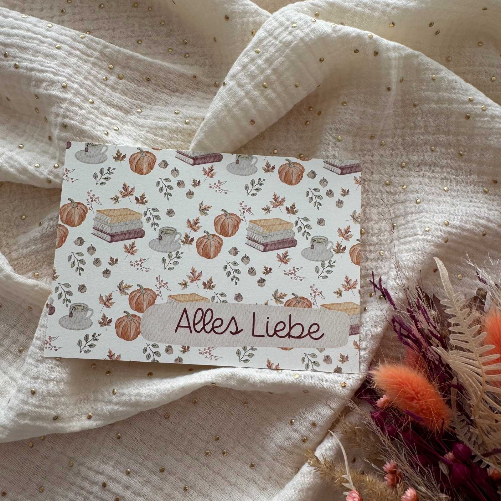 Postkarte Geburtstag Herbst