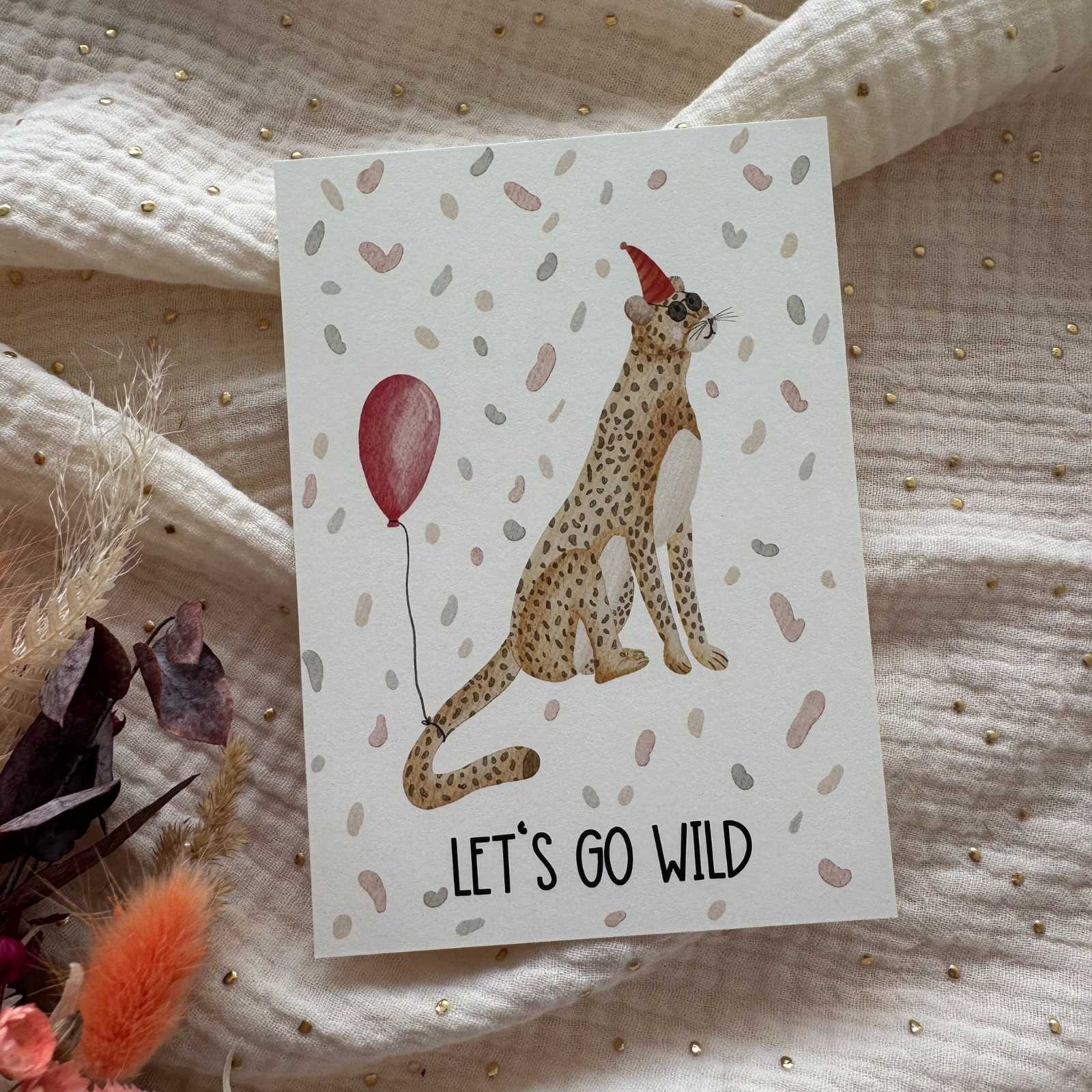 Postkarte Geburtstag Leo