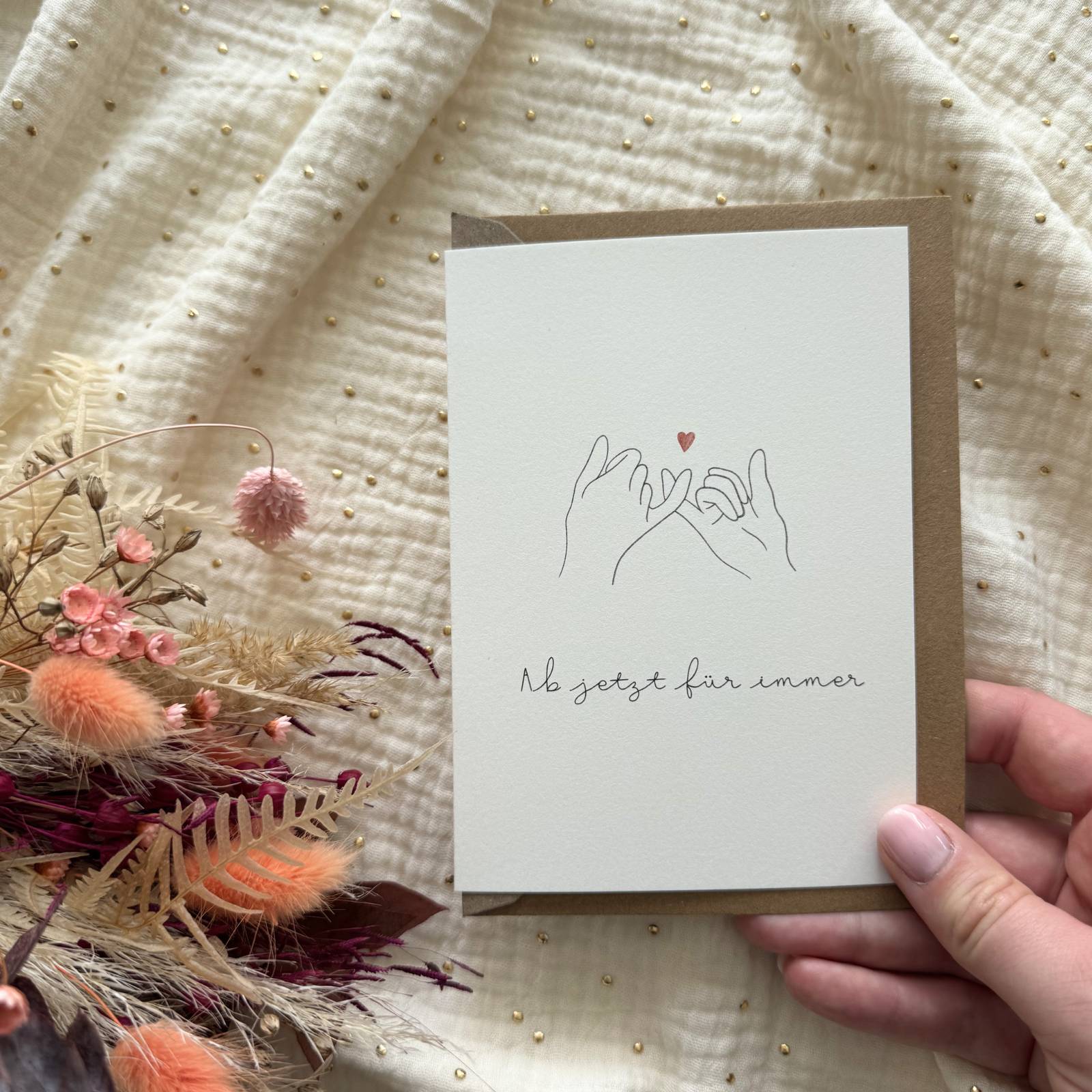 Hochzeitskarte Pinky Promise
