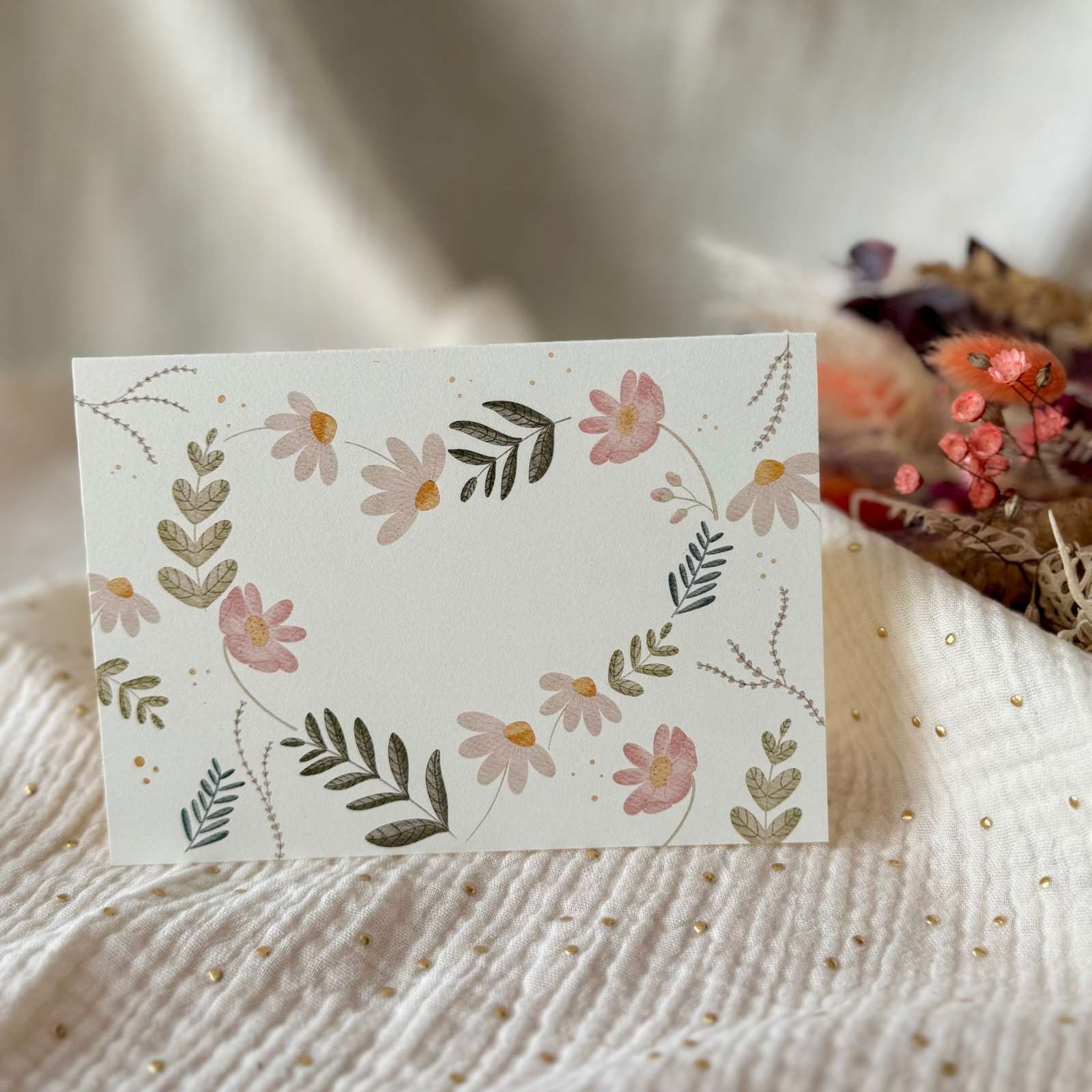 Karte floral personalisierbar
