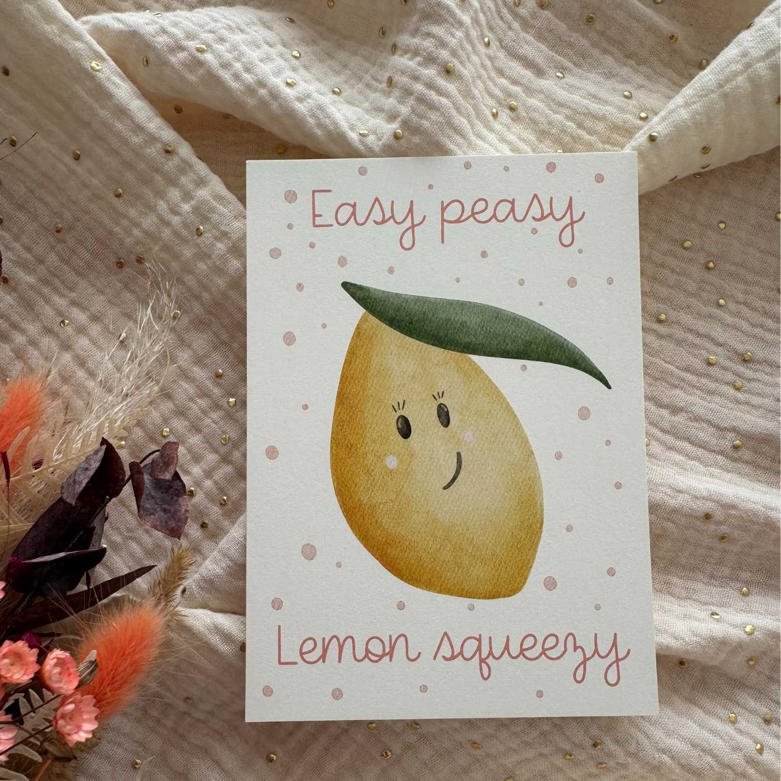 Postkarte Easy Peasy Lemon Squeezy
