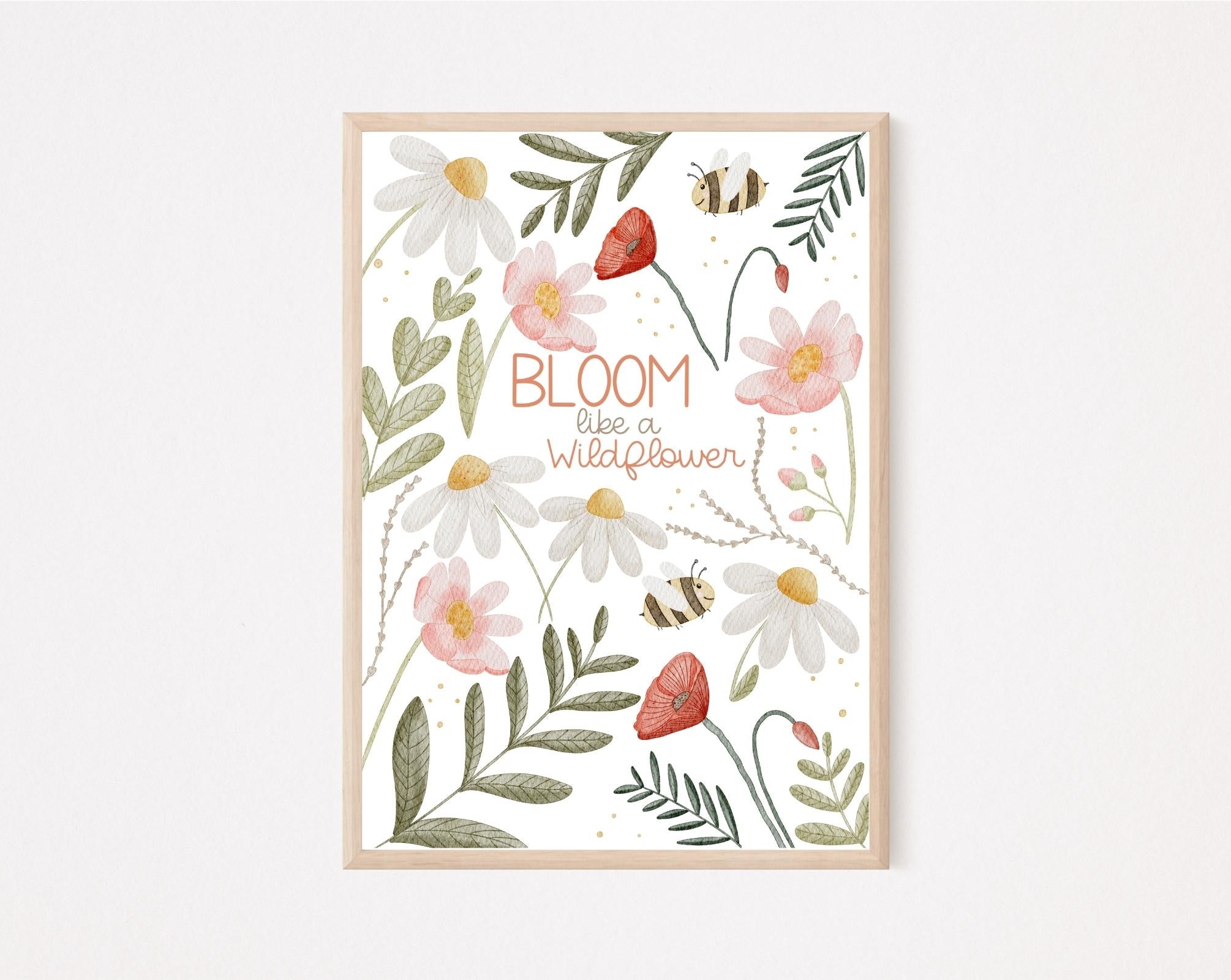 Kinderposter Affirmation Blumen
