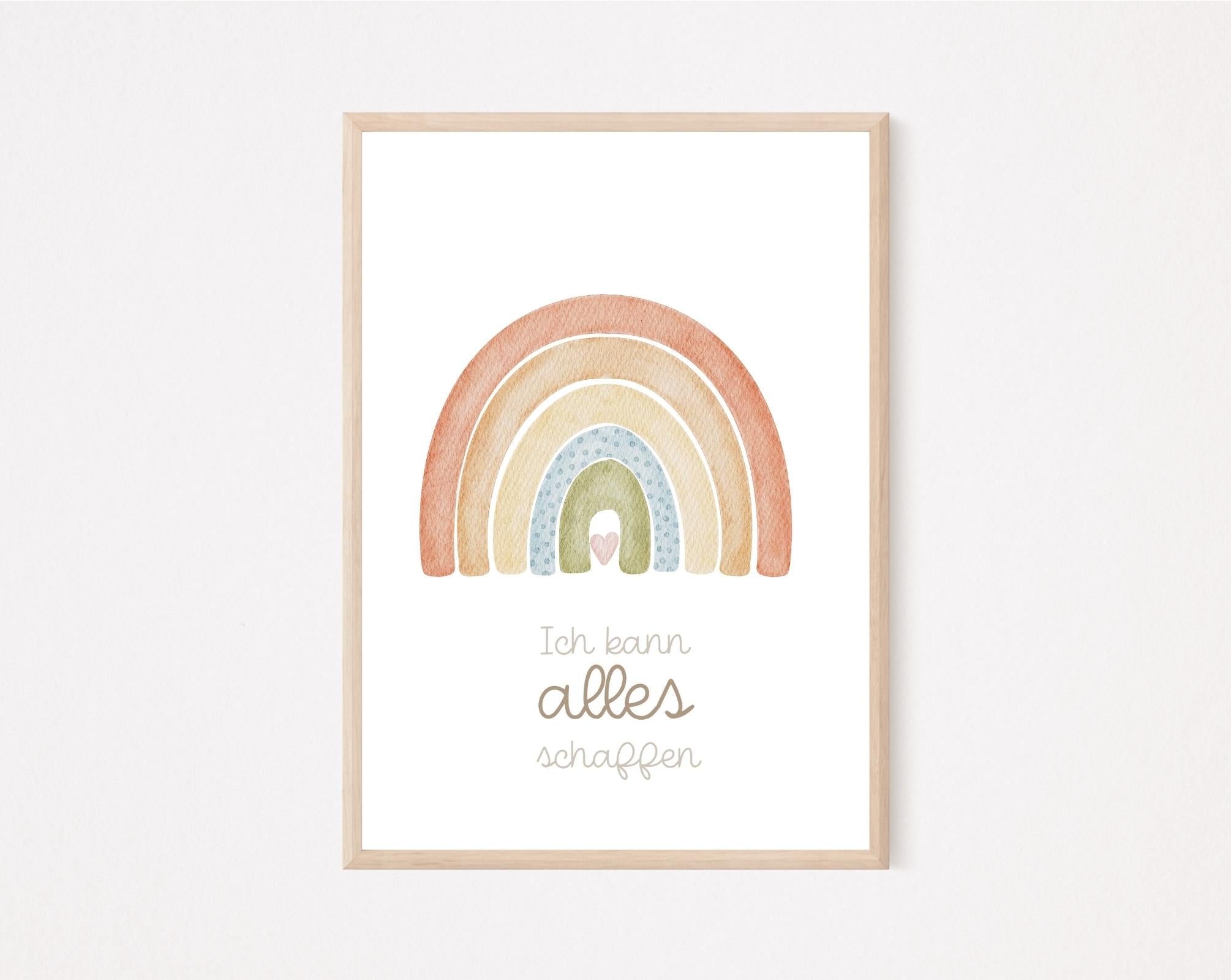 Kinderposter Affirmation Regenbogen