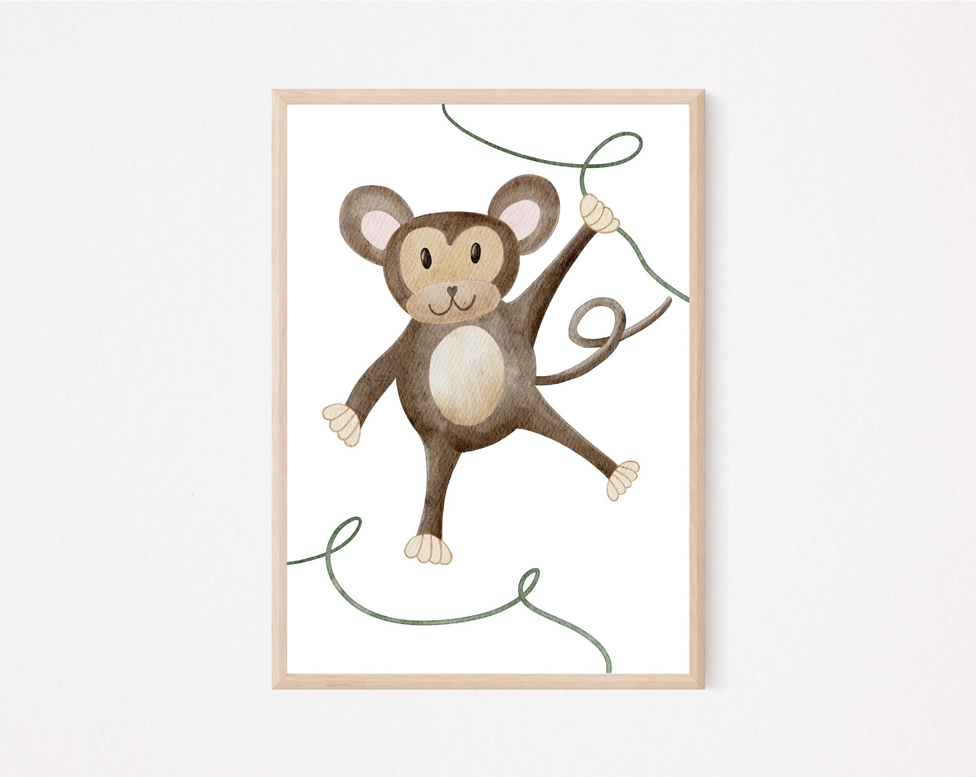 Kinderposter Affe Liane
