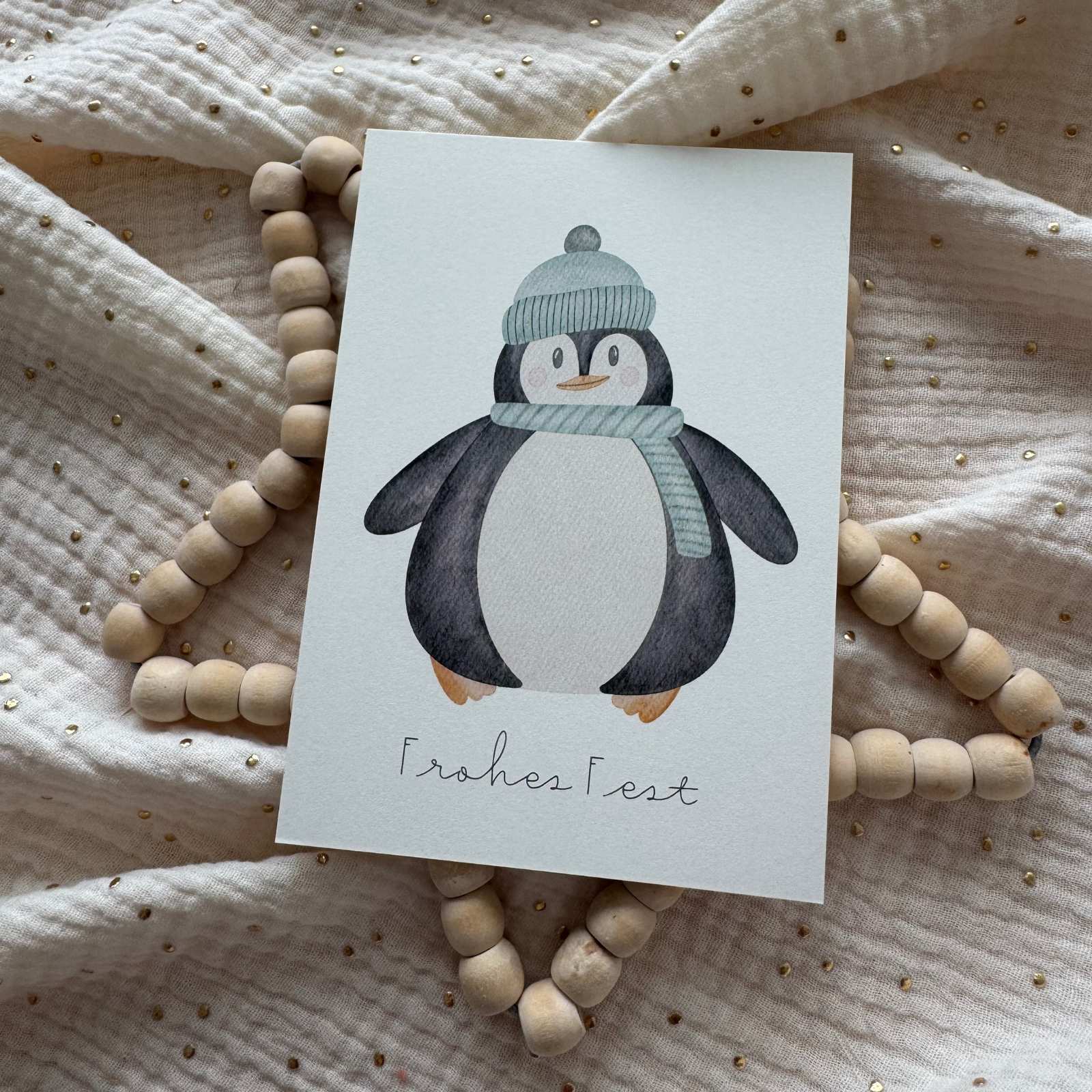 Weihnachtskarte Pinguin