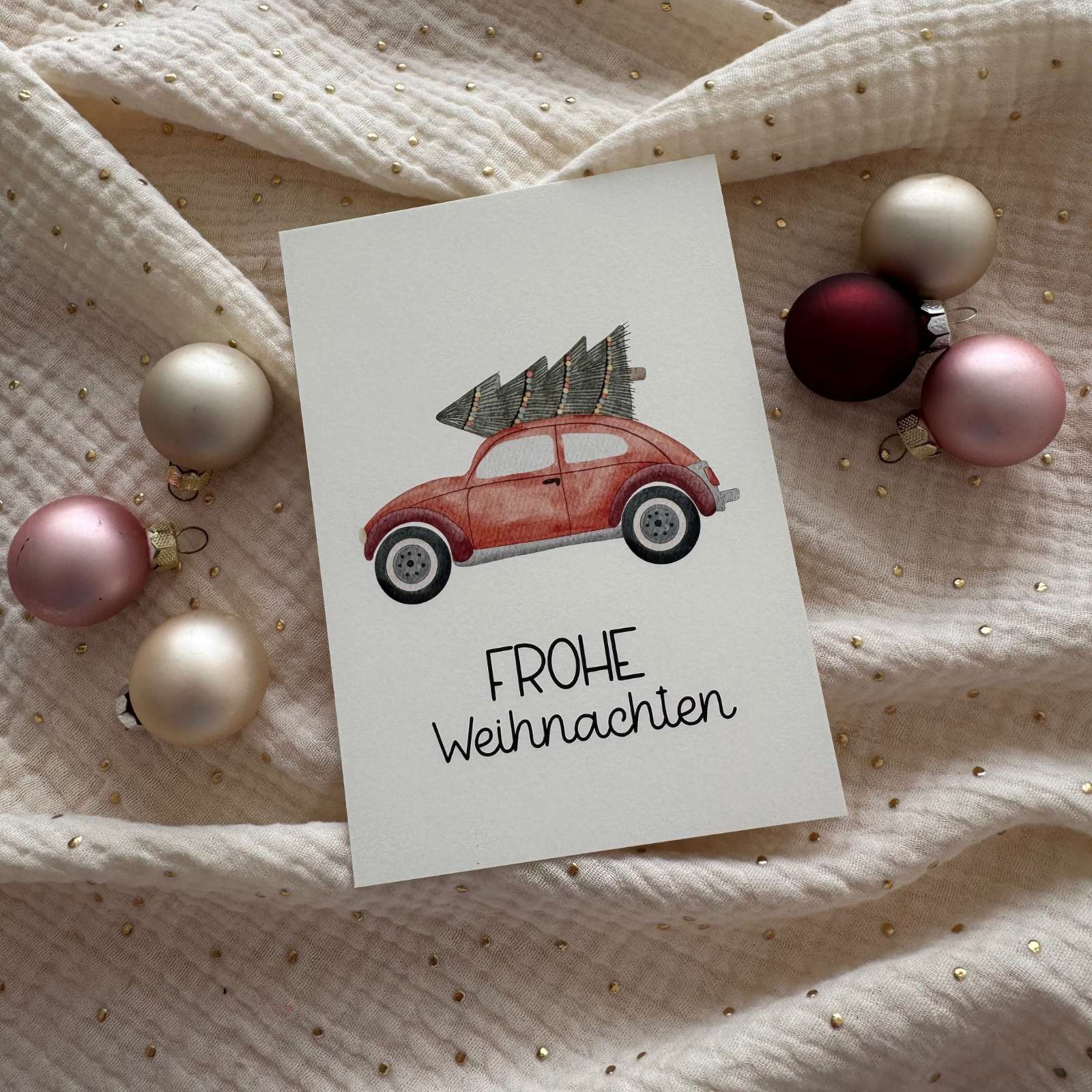 Weihnachtskarte Auto