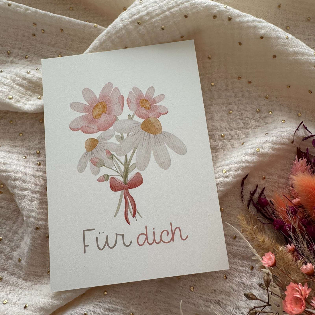 Postkarte Blumenstrauß