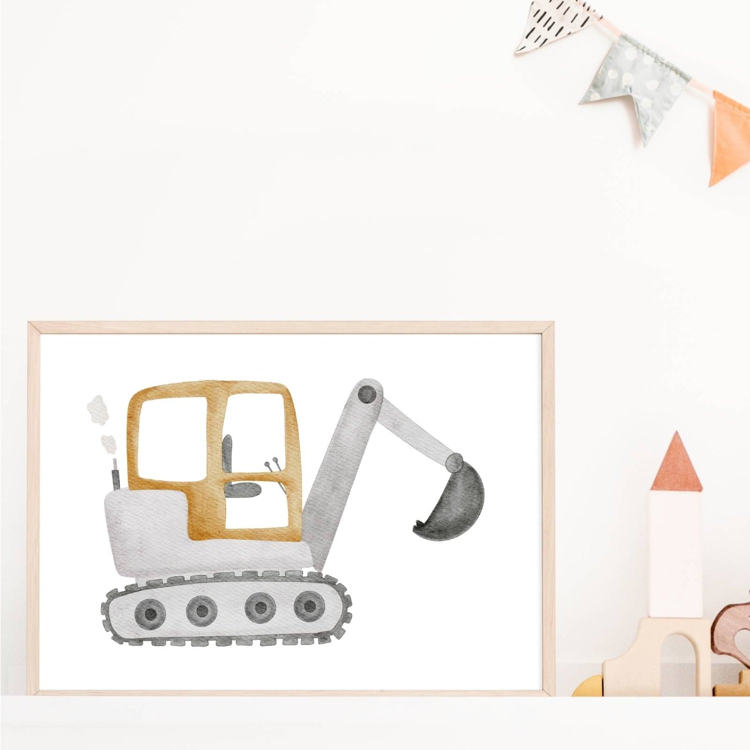 Kinderposter Bagger