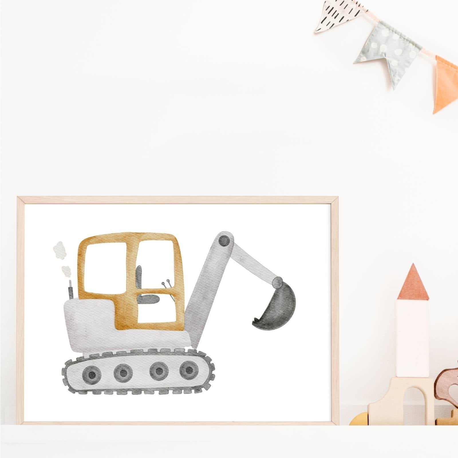 Kinderposter Bagger