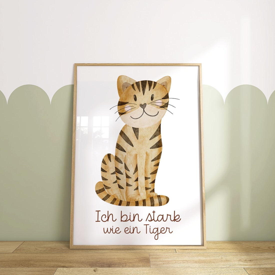 Kinderposter Affirmation Tiger