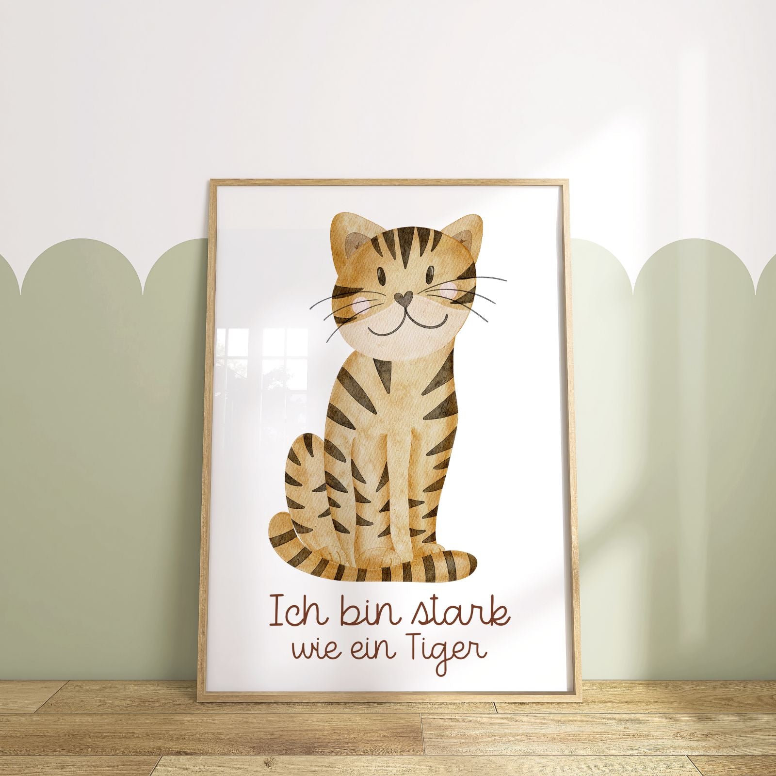 Kinderposter Affirmation Tiger