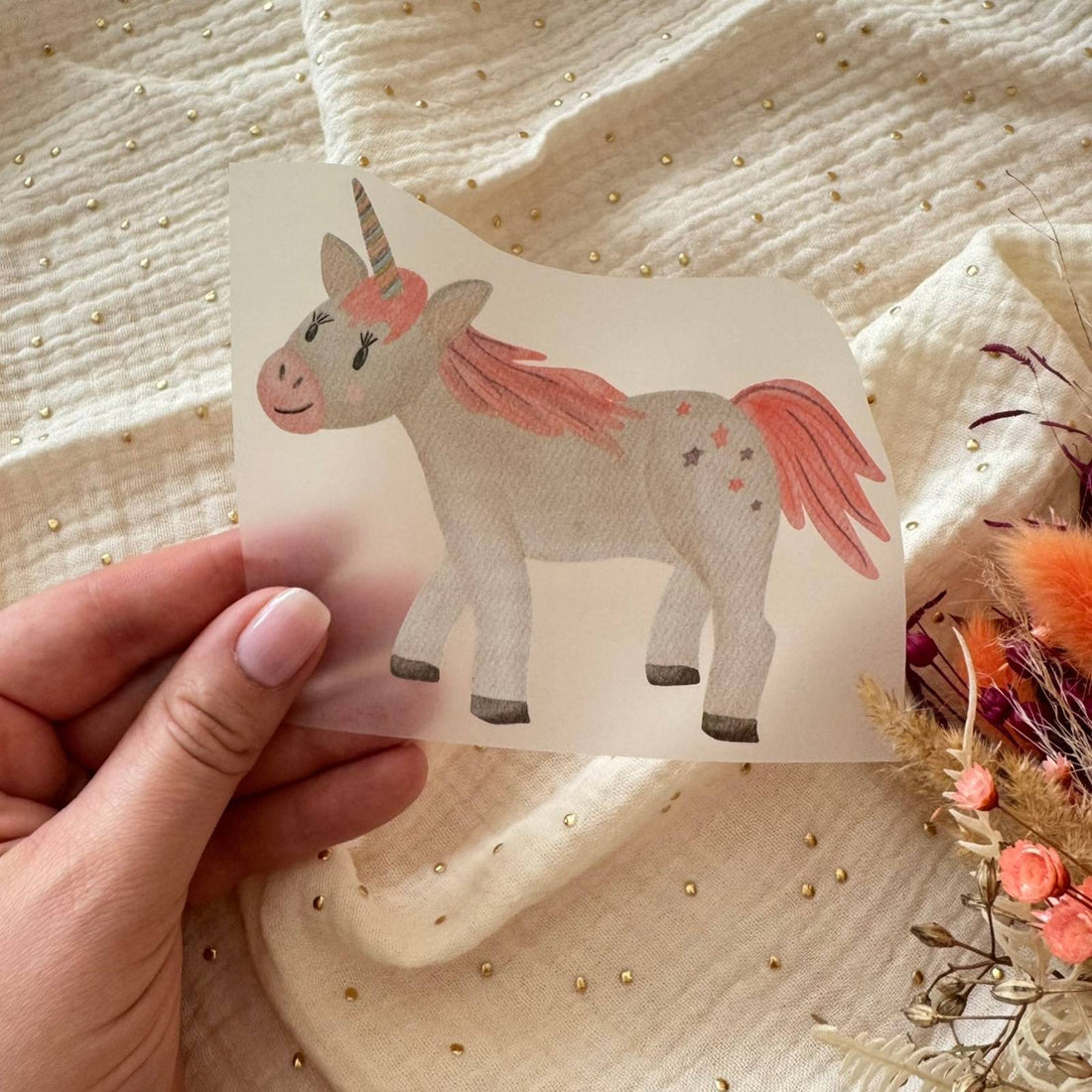 Bügelbild Einhorn