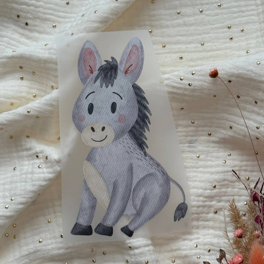 Bügelbild Esel