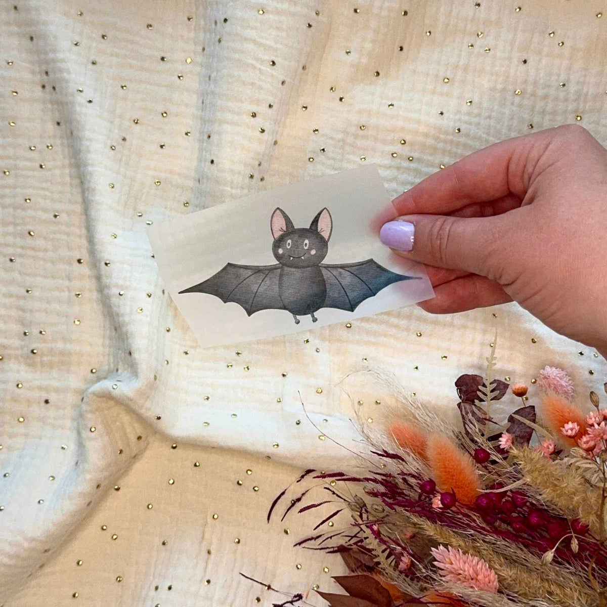 Bügelbild Fledermaus