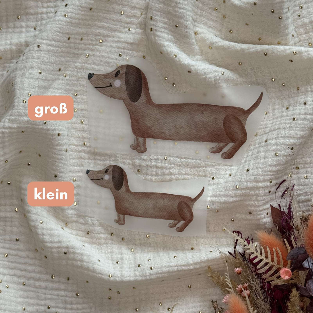 Bügelbild Dackel