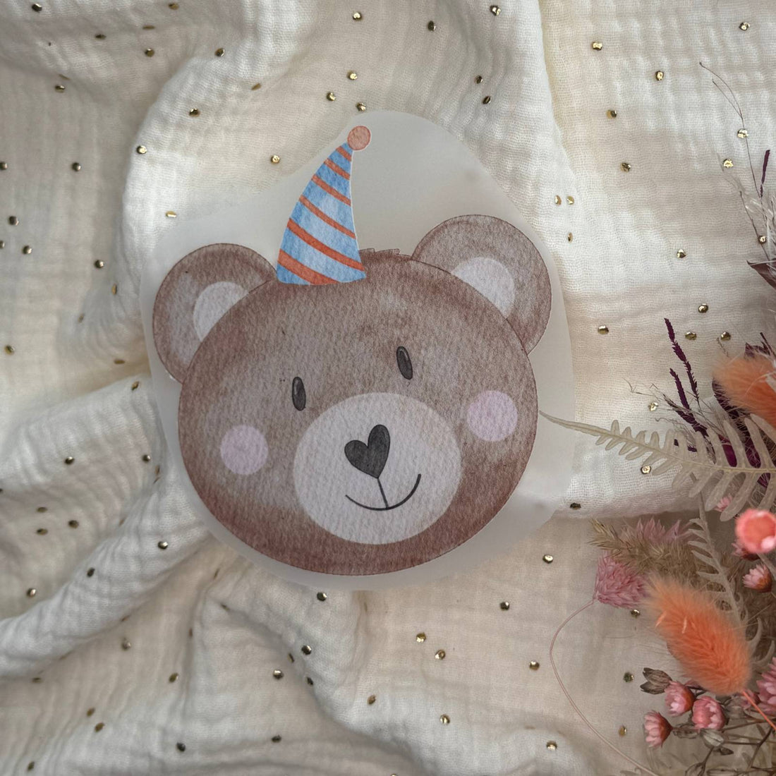 Bügelbild Geburtstag Bär