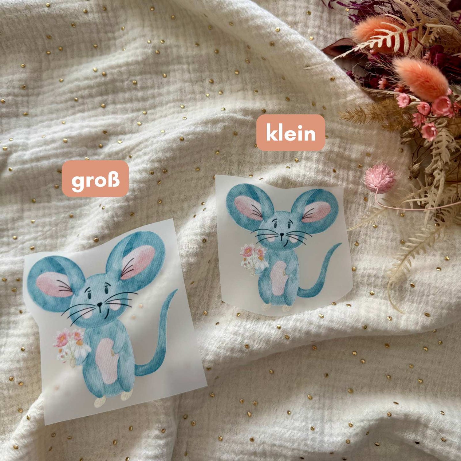 Bügelbild Maus