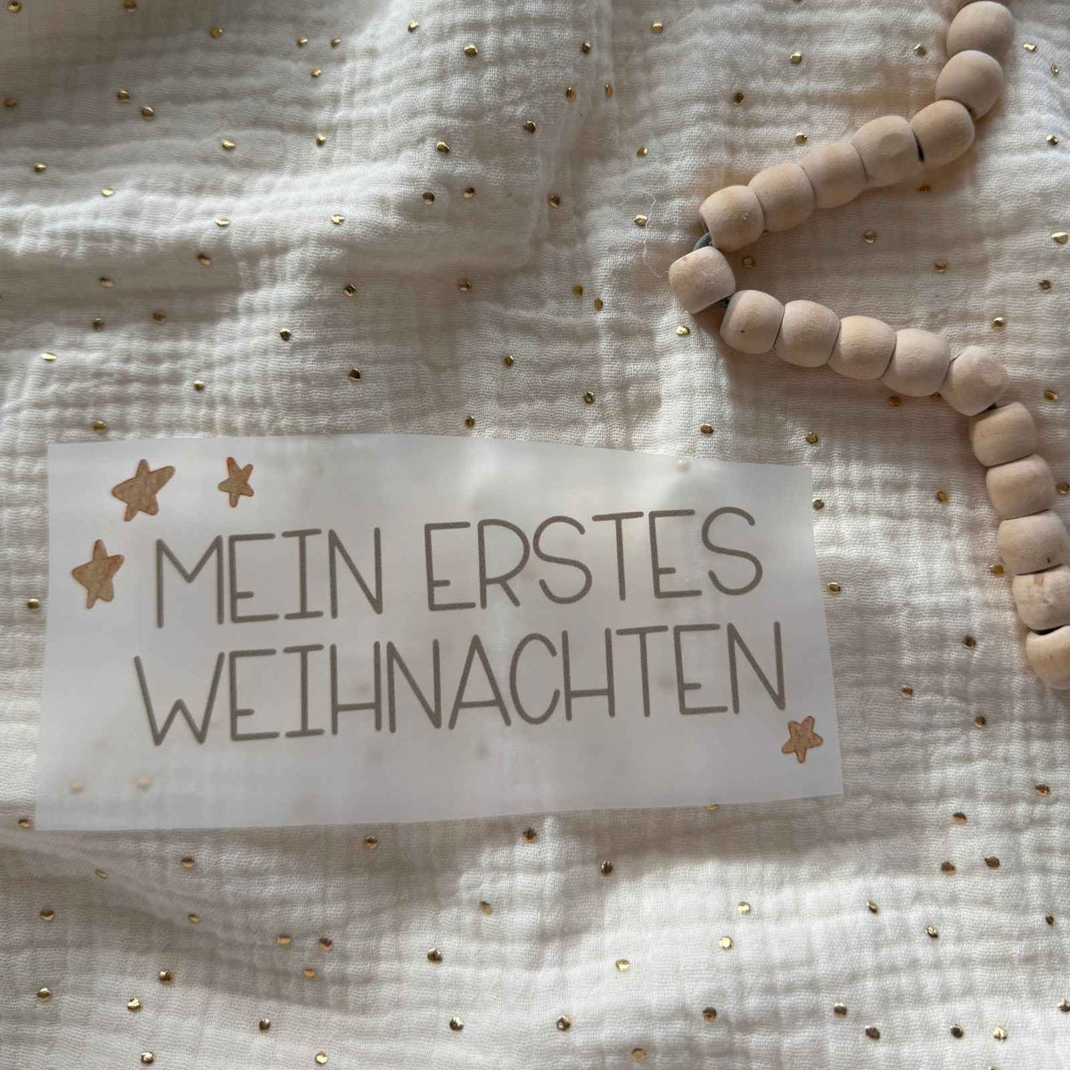 Bügelbild Schriftzug mein erstes Weihnachten