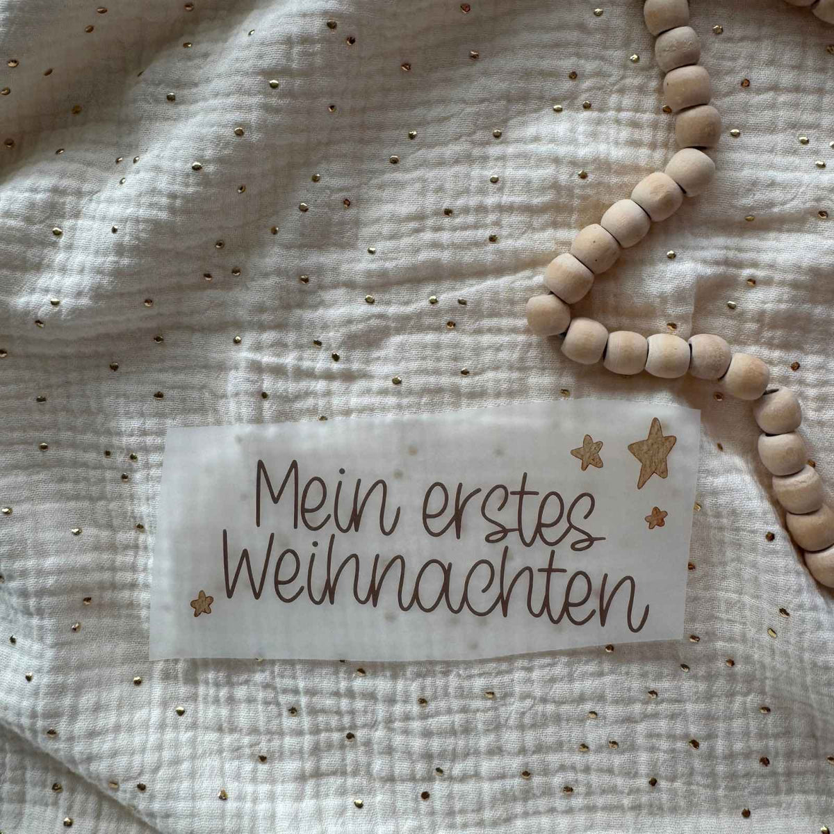 Bügelbild Schriftzug mein erstes Weihnachten