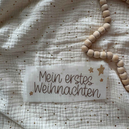 Bügelbild Schriftzug mein erstes Weihnachten
