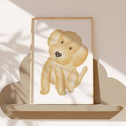 Kinderposter Cockapoo beige