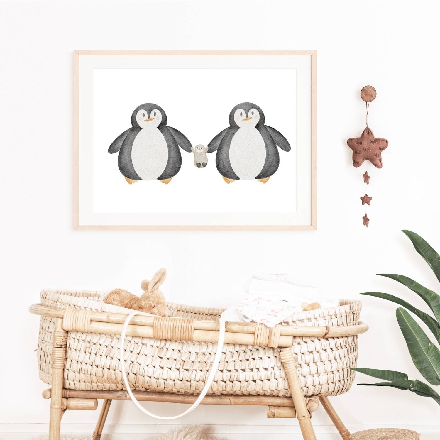 Kinderposter Pinguinfamilie