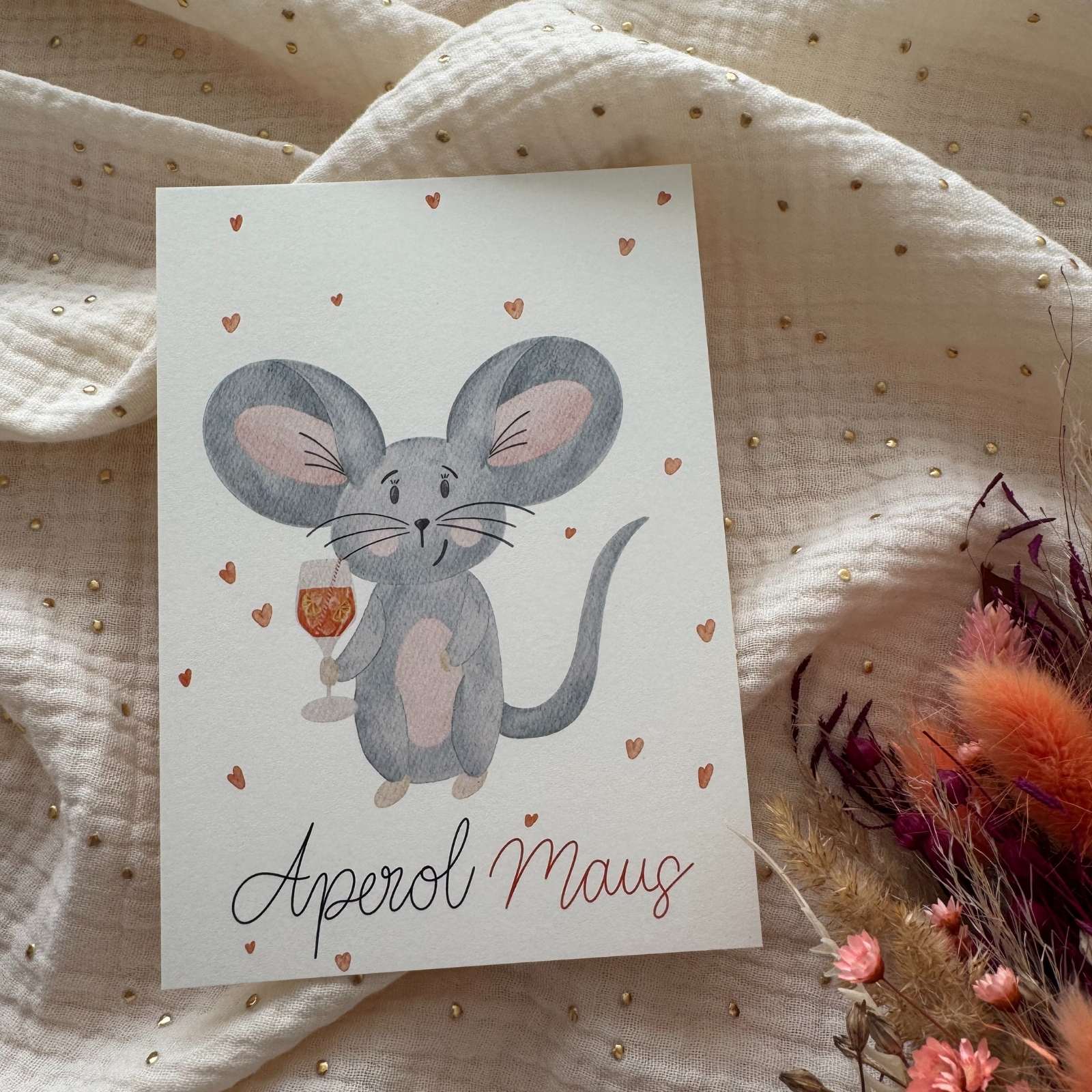 Postkarte Maus