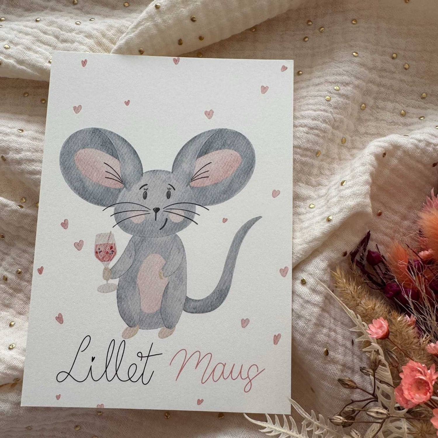Postkarte Maus