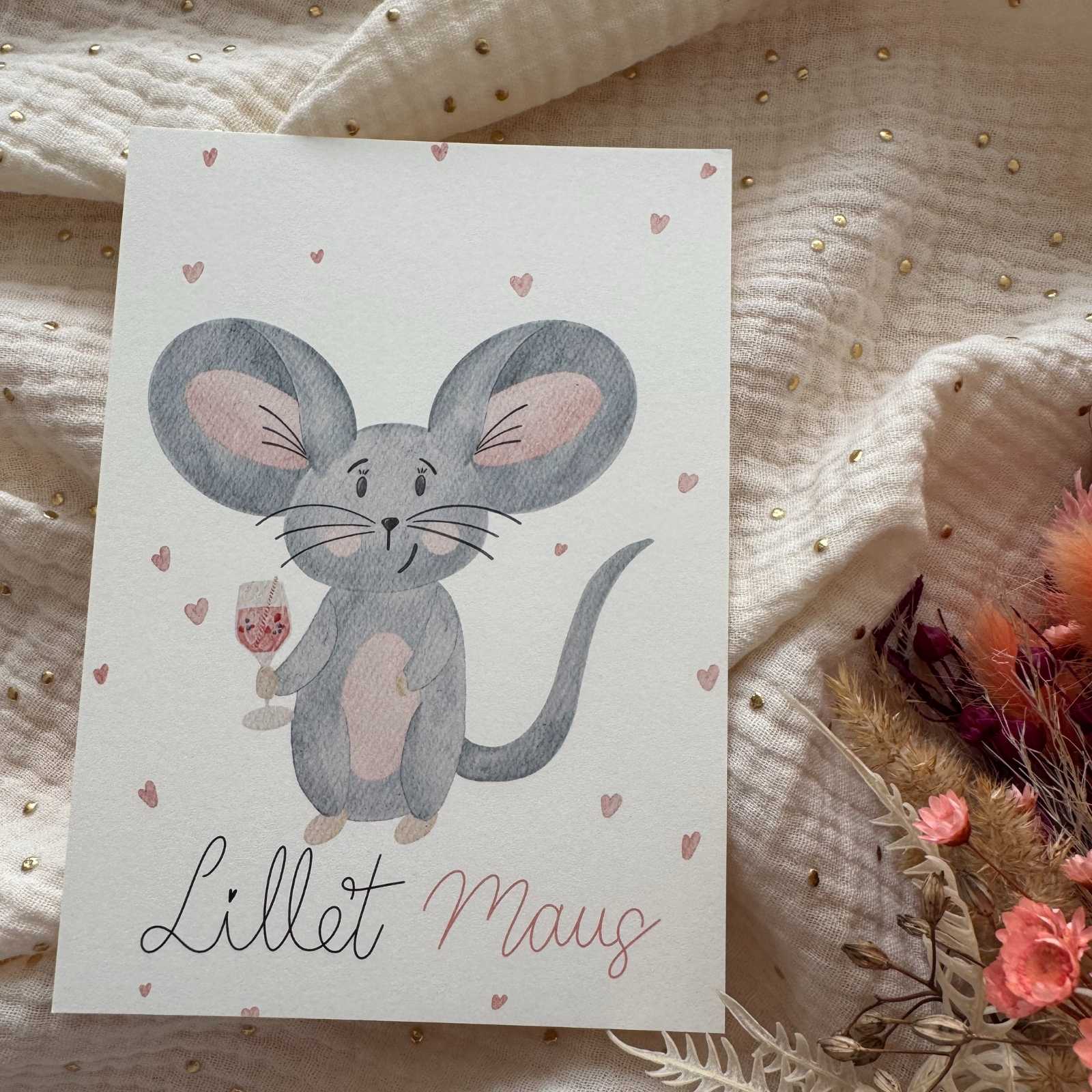 Postkarte Maus
