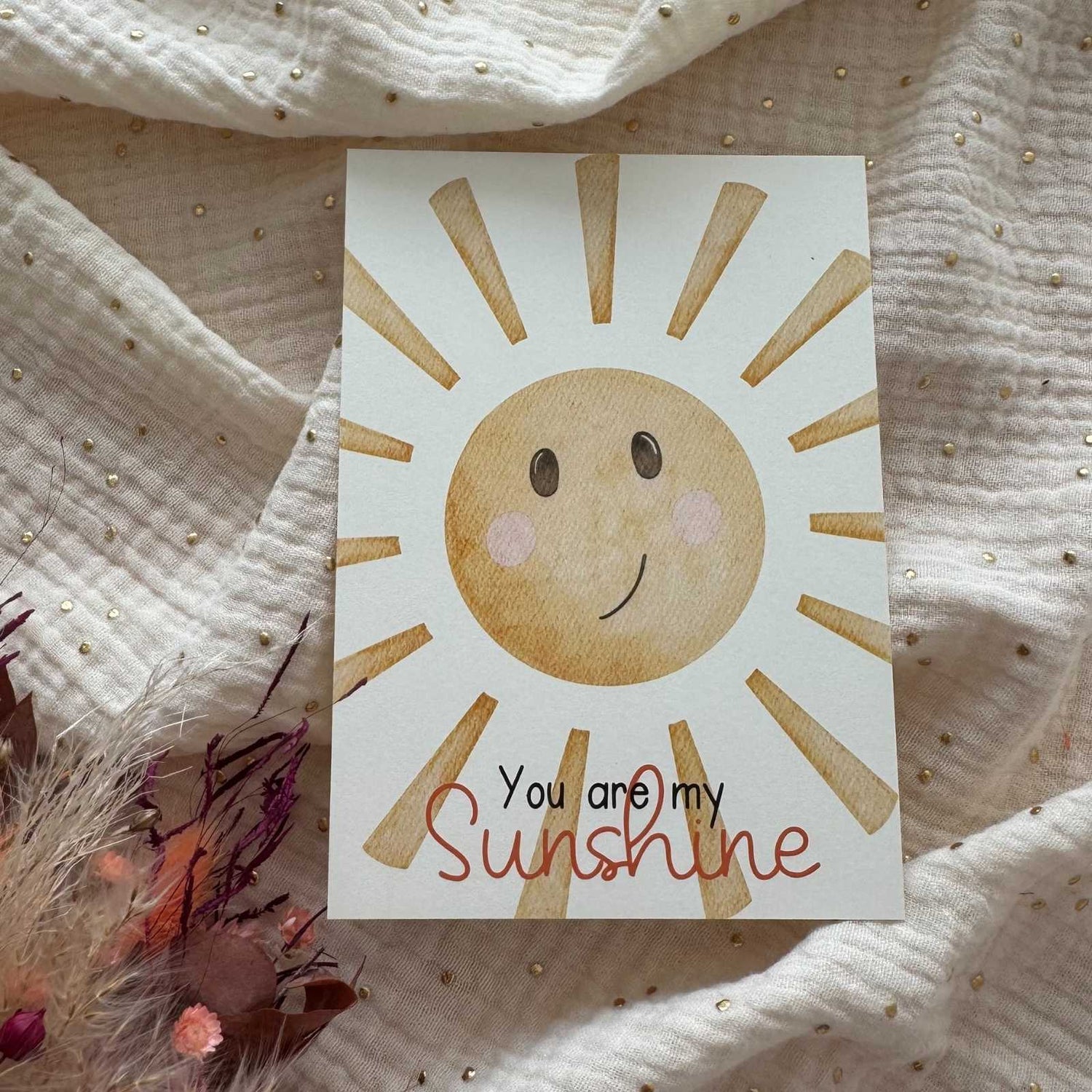 Postkarte Sonne you are my sunshine
