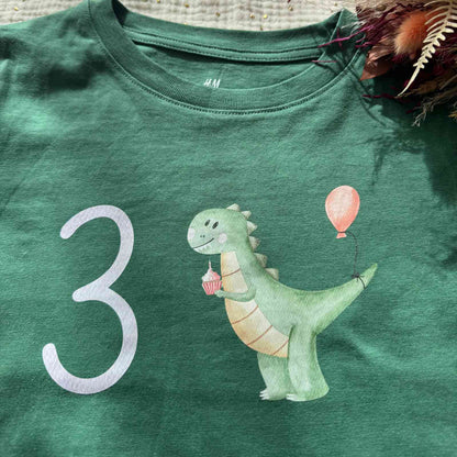 Bügelbild Geburtstag Dino