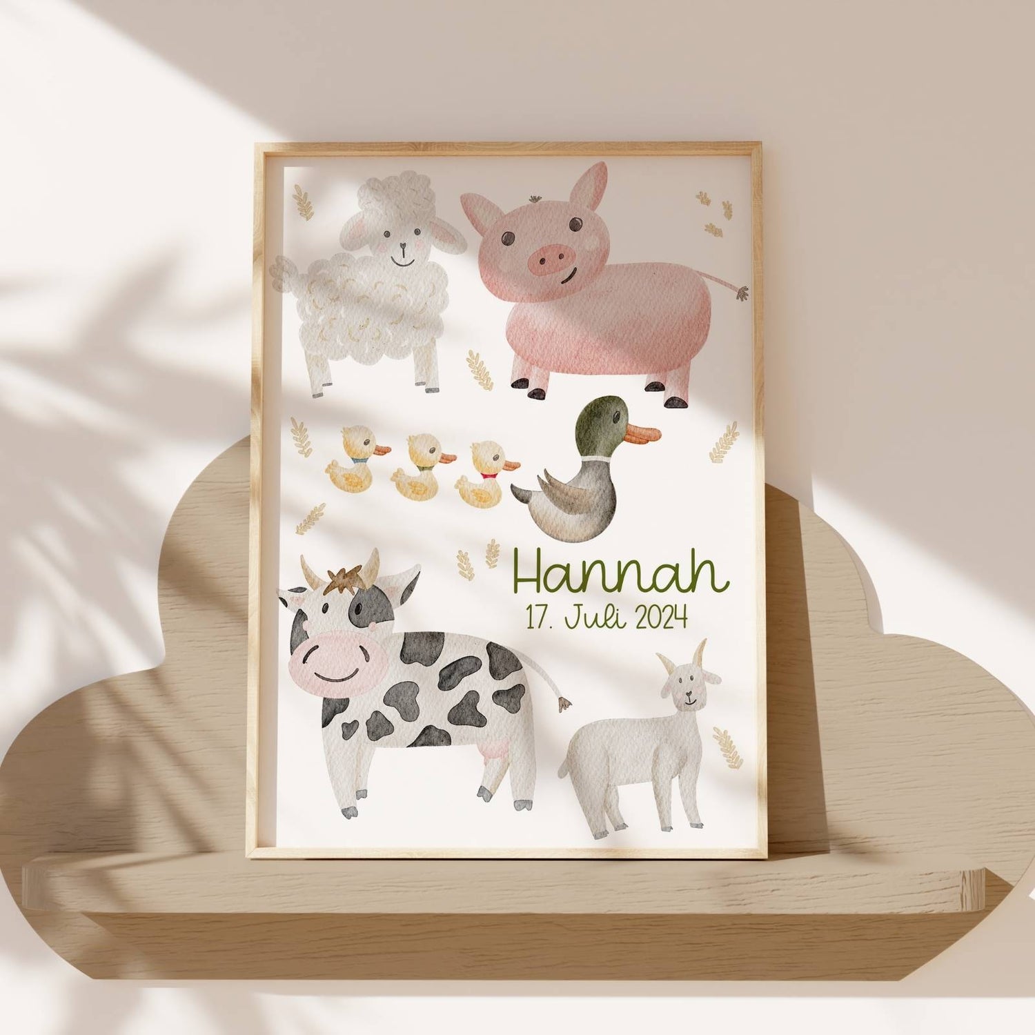 Kinderposter Bauernhof personalisierbar