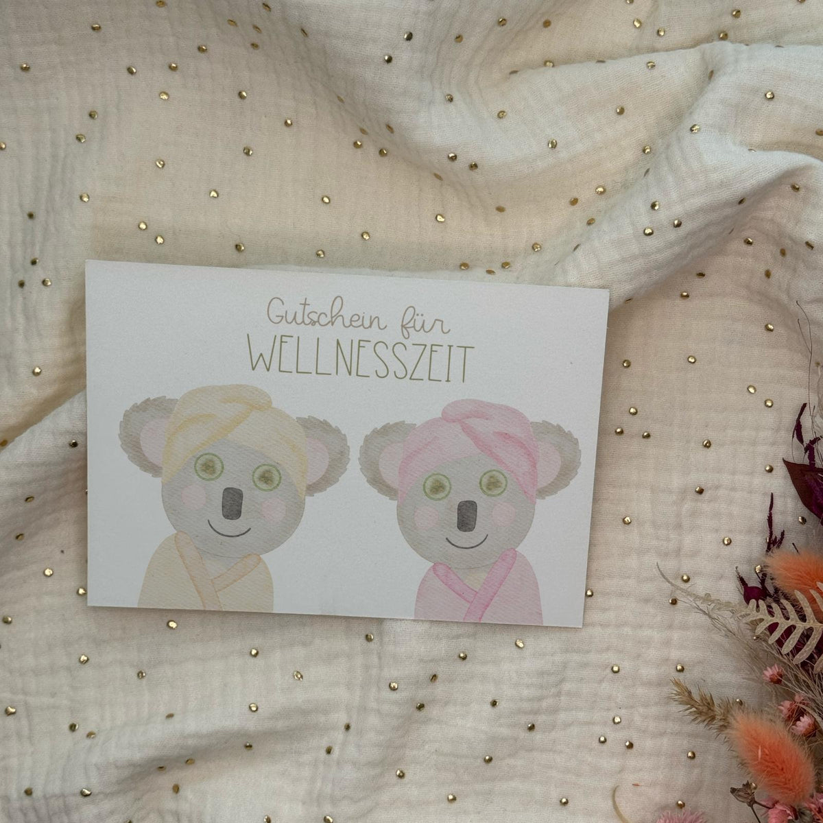 Postkarte Wellness Gutschein