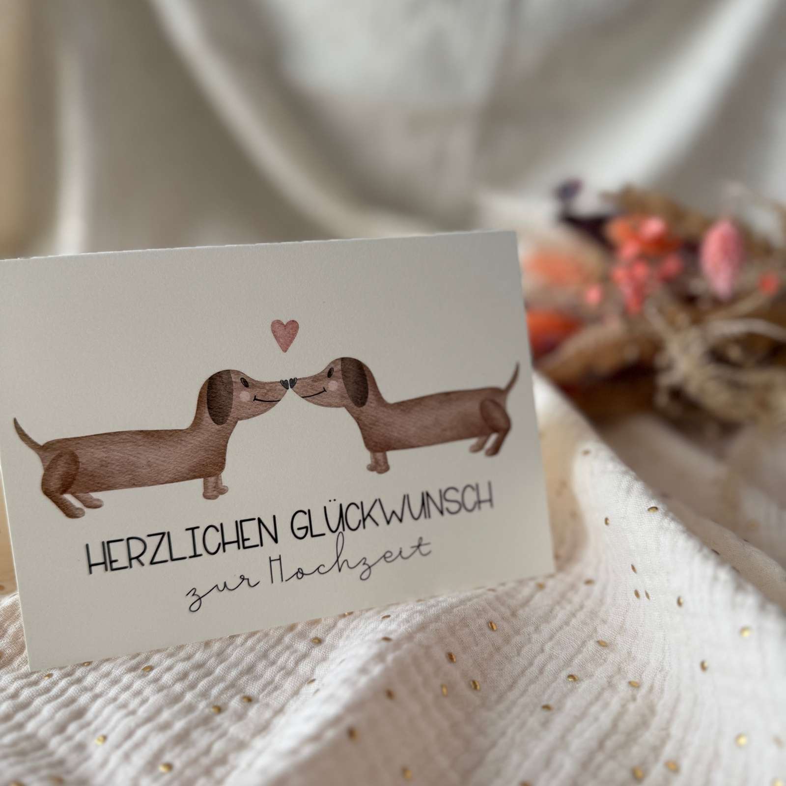 Hochzeitskarte Dackel