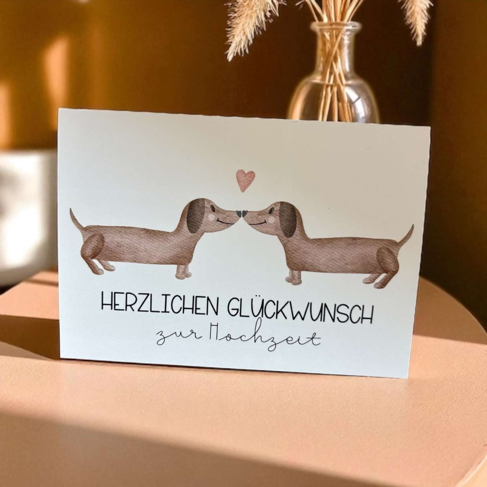 Hochzeitskarte Dackel