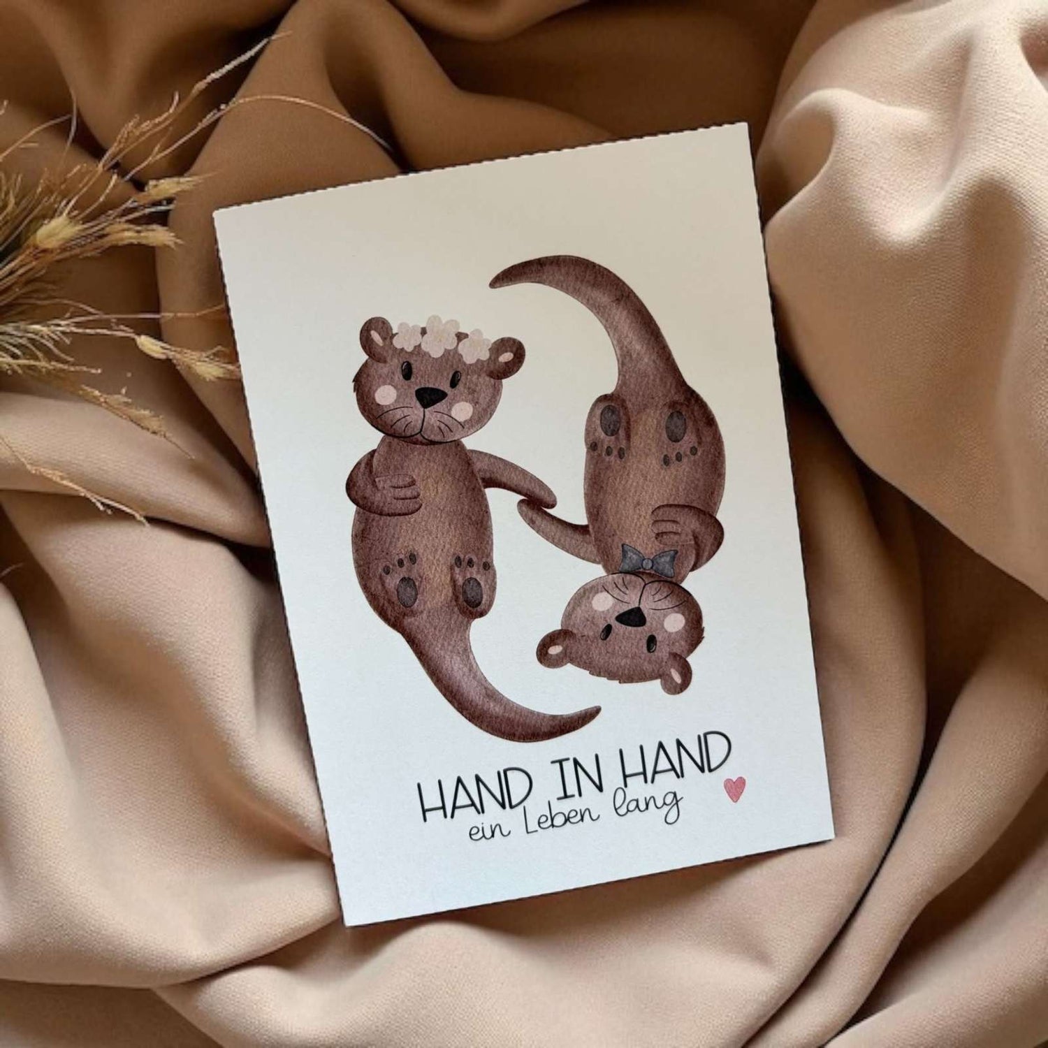 Hochzeitskarte Otter