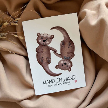 Hochzeitskarte Otter