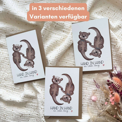 Hochzeitskarte Otter