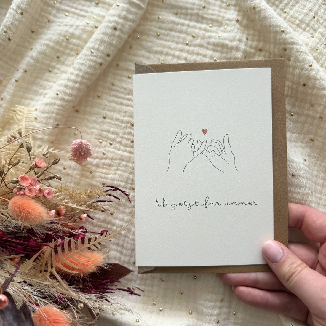 Hochzeitskarte Pinky Promise