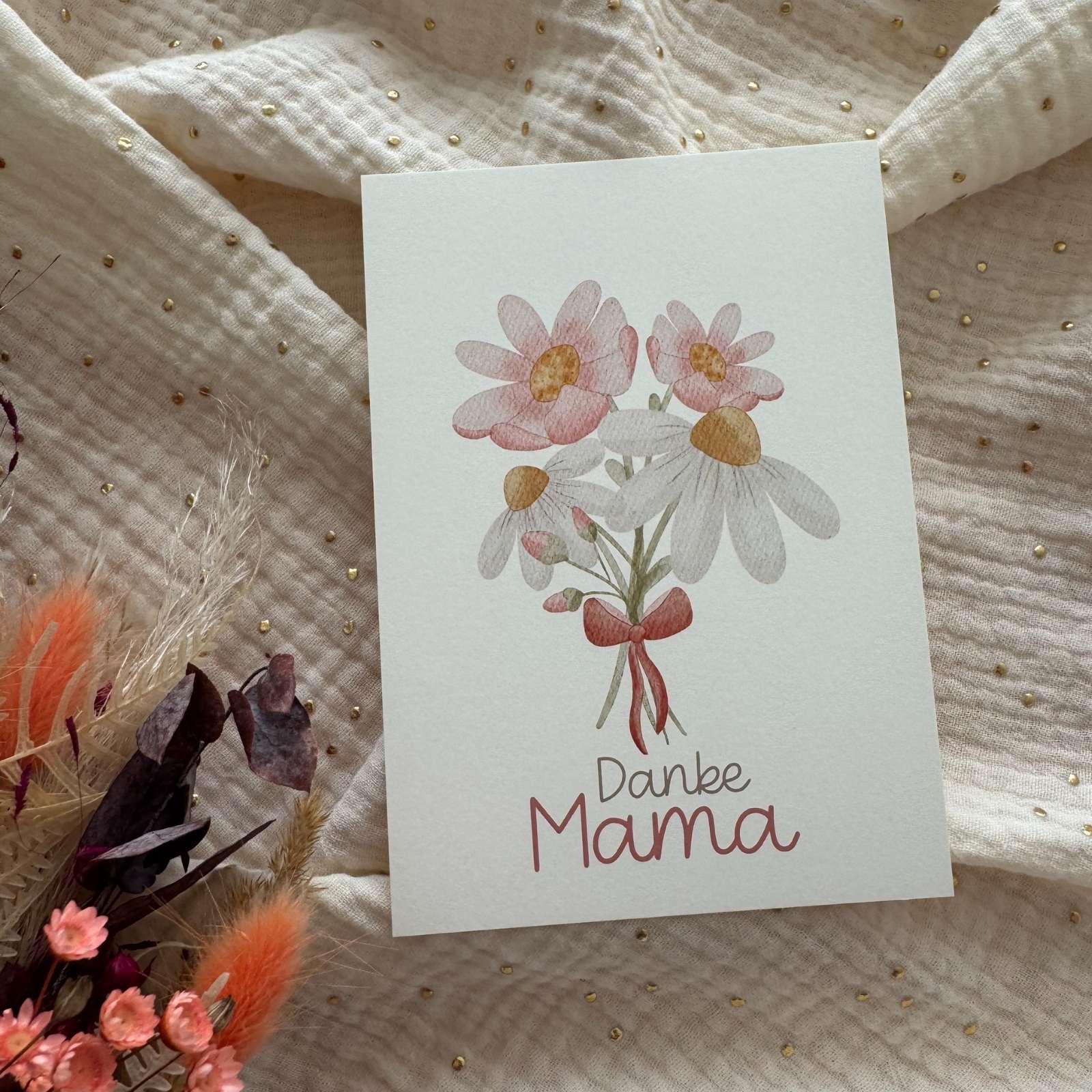 Postkarte Muttertag Blumen