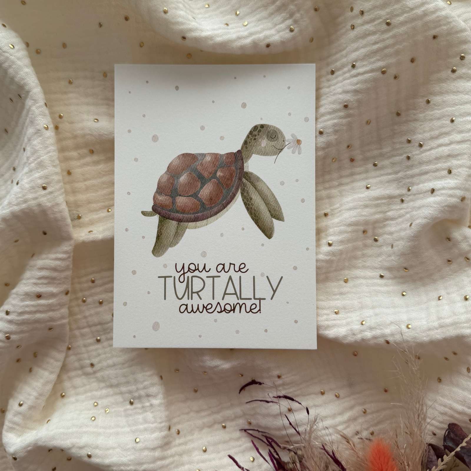 Postkarte Schildkröte