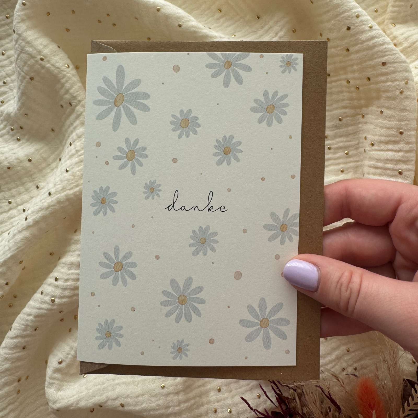 Karte Danke Blumen