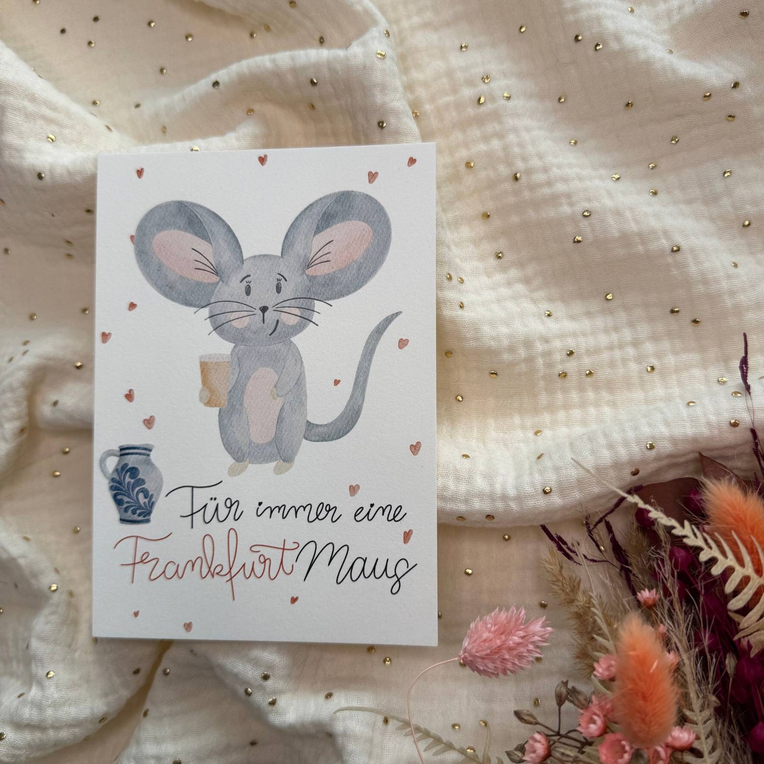 Postkarte Frankfurt Maus