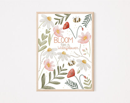 Kinderposter Affirmation Blumen