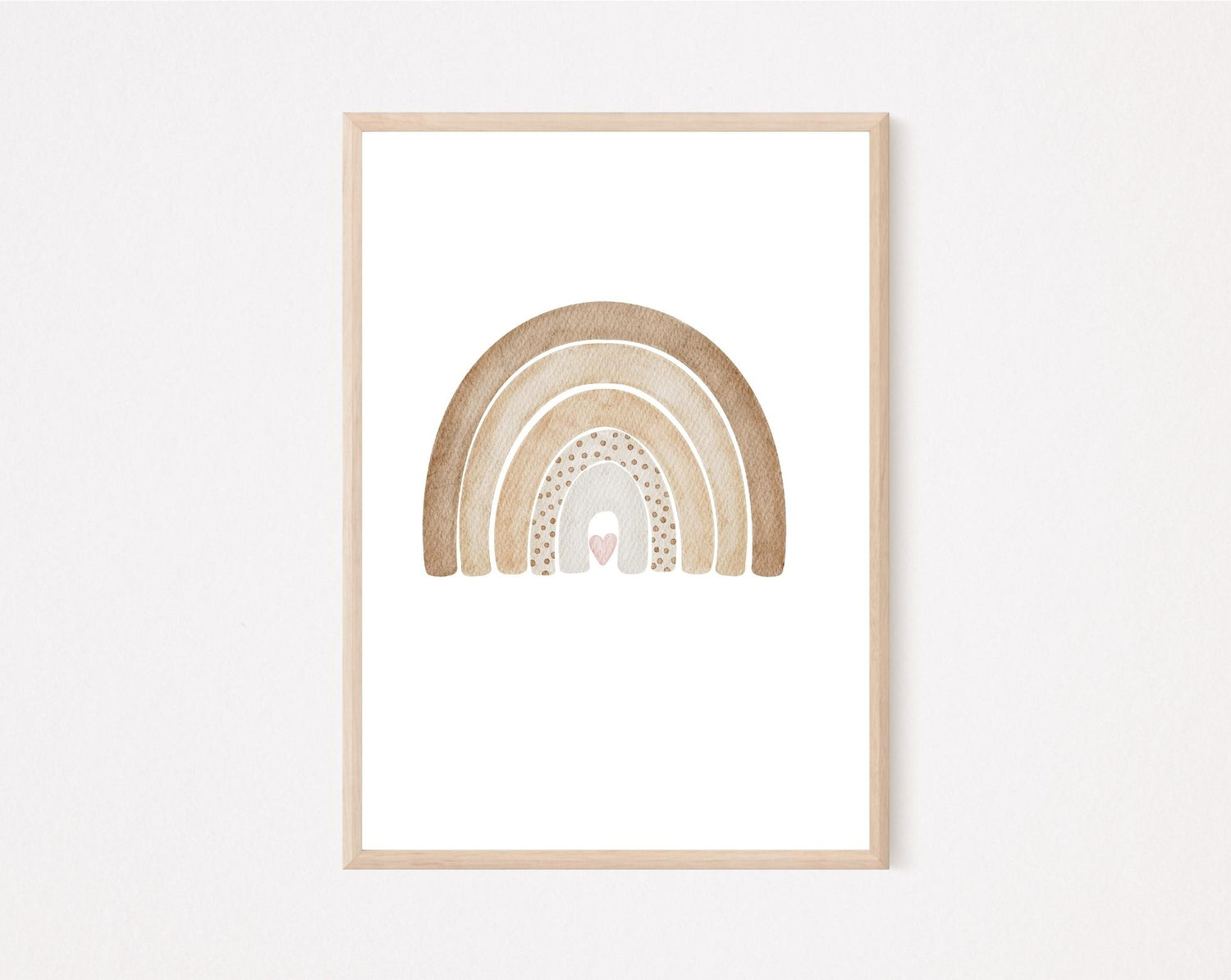Kinderposter Regenbogen beige