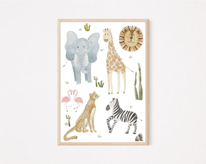 Kinderposter Safari
