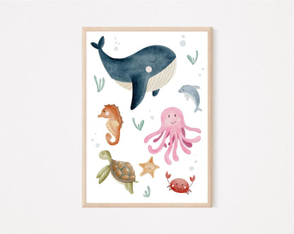 Kinderposter Unterwasser