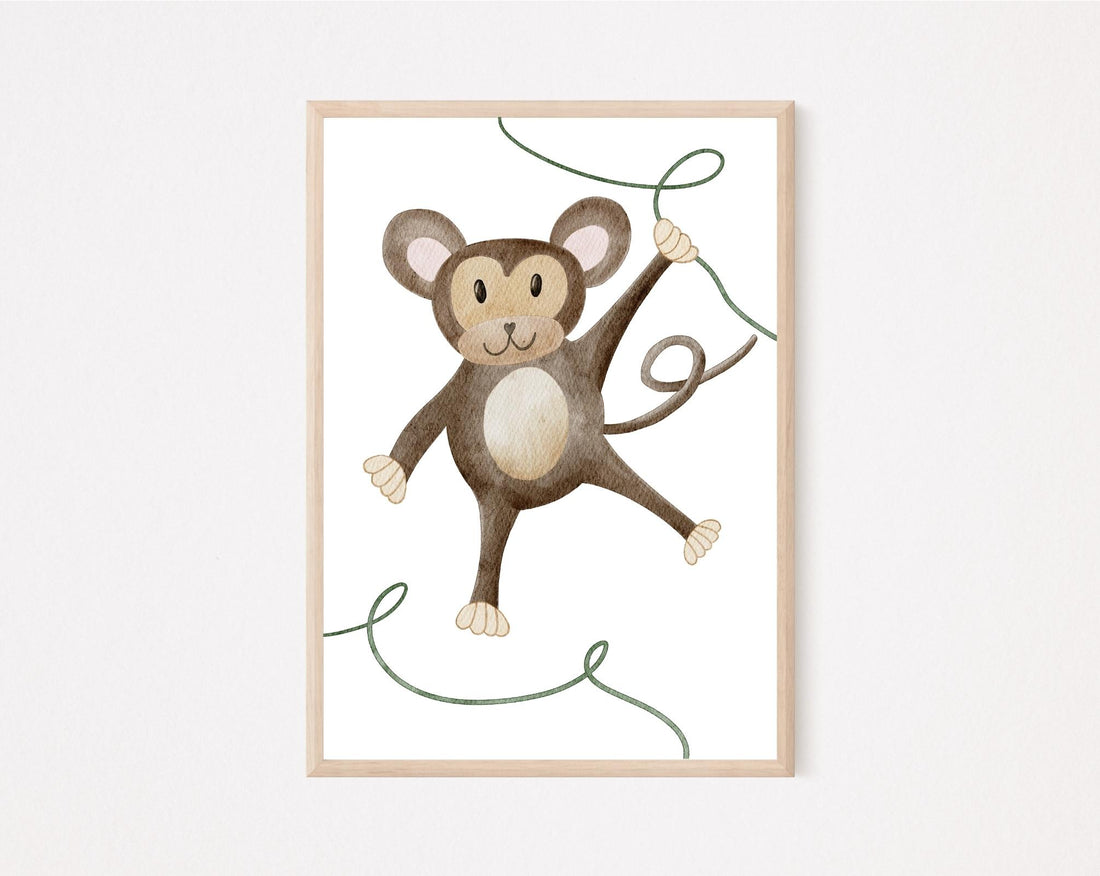 Kinderposter Affe Liane