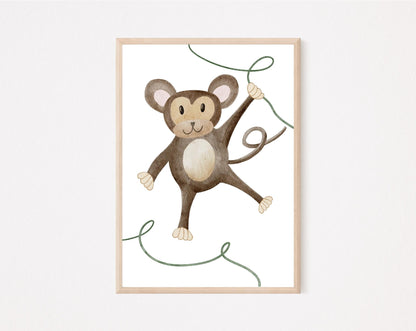 Kinderposter Affe Liane